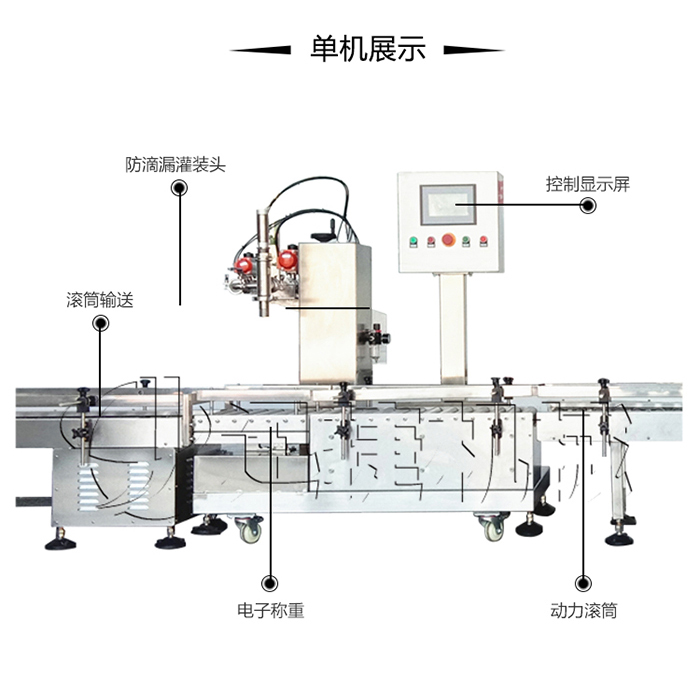 半自動稱重式潤滑油灌裝機(jī)